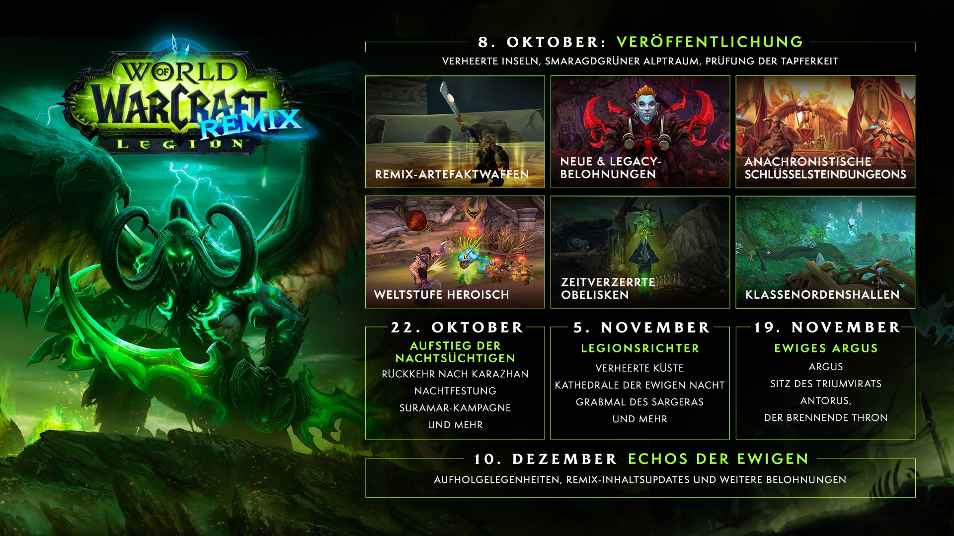 Patch 11.2.5 – Legion Remix & mehr startet am 08.10.2025